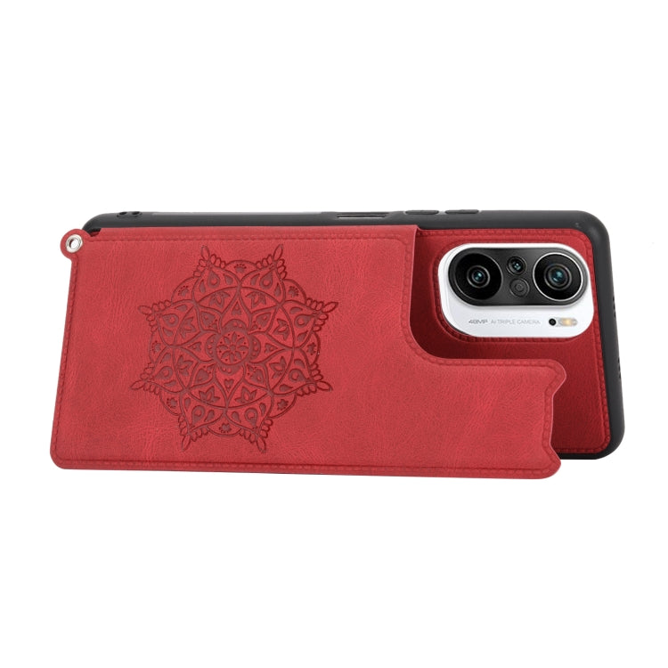 For Xiaomi Redmi K40 Mandala Embossed Phone Case with Holder