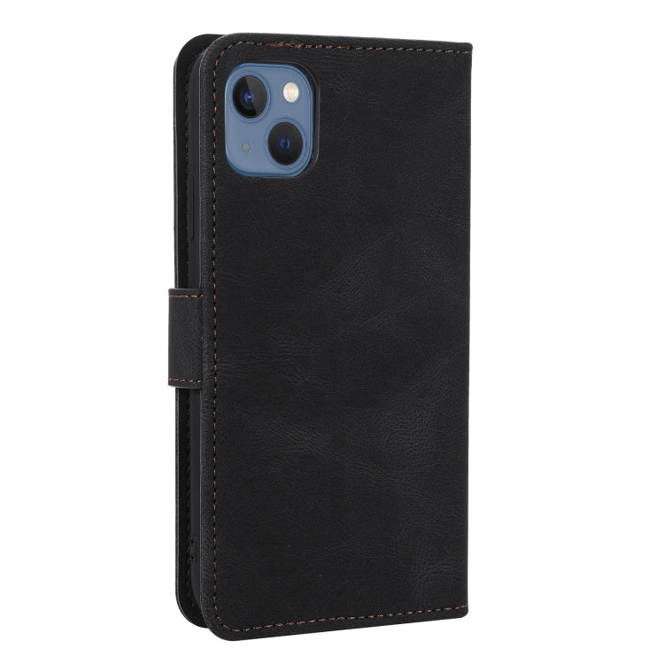For iPhone 12 mini Nail Skin Feel Stitching Calf Texture Leather Phone Case