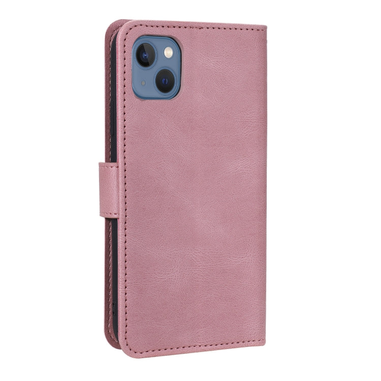 For iPhone 12 mini Nail Skin Feel Stitching Calf Texture Leather Phone Case