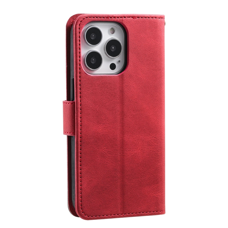 For iPhone 12 / 12 Pro Nail Skin Feel Stitching Calf Texture Leather Phone Case