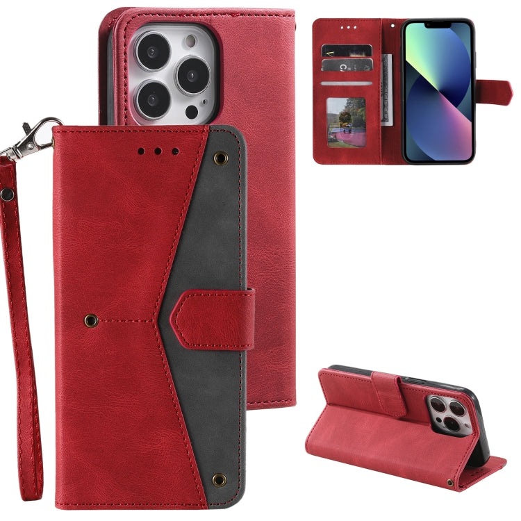 For iPhone 11 Pro Nail Skin Feel Stitching Calf Texture Leather Phone Case