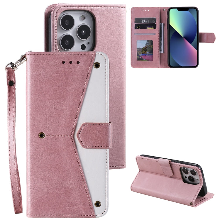 For iPhone 11 Pro Max Nail Skin Feel Stitching Calf Texture Leather Phone Case