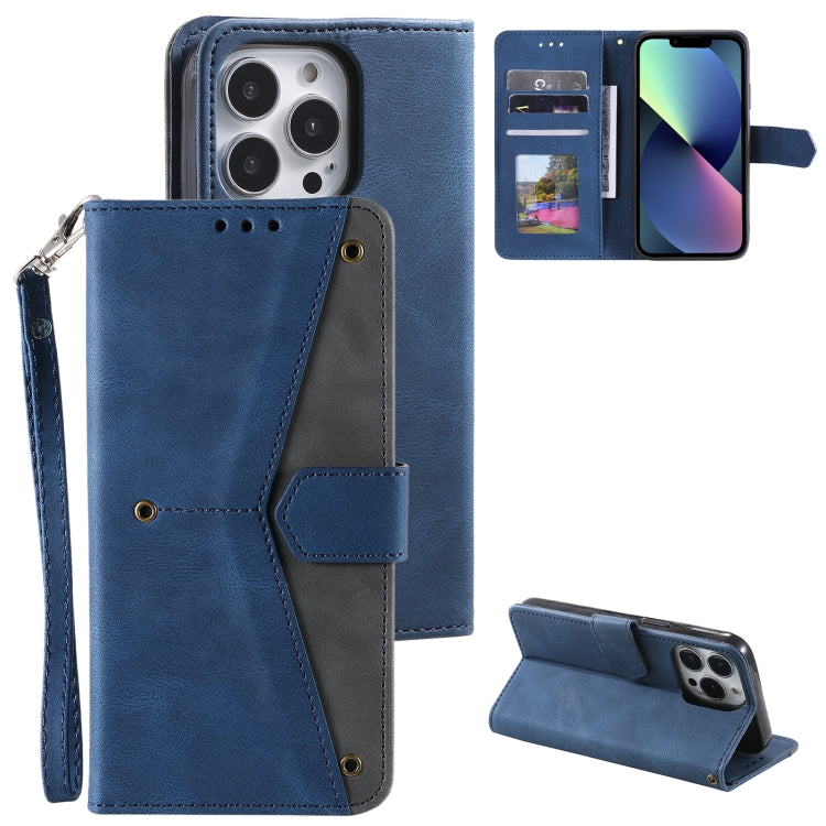 For iPhone 11 Pro Max Nail Skin Feel Stitching Calf Texture Leather Phone Case