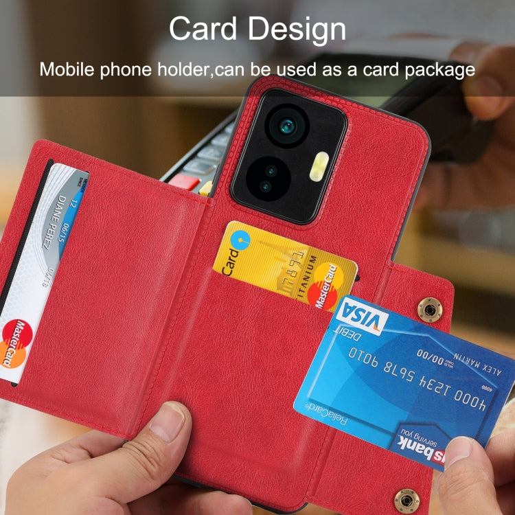 For vivo Y55 4G Double Buckle Magnetic Phone Case