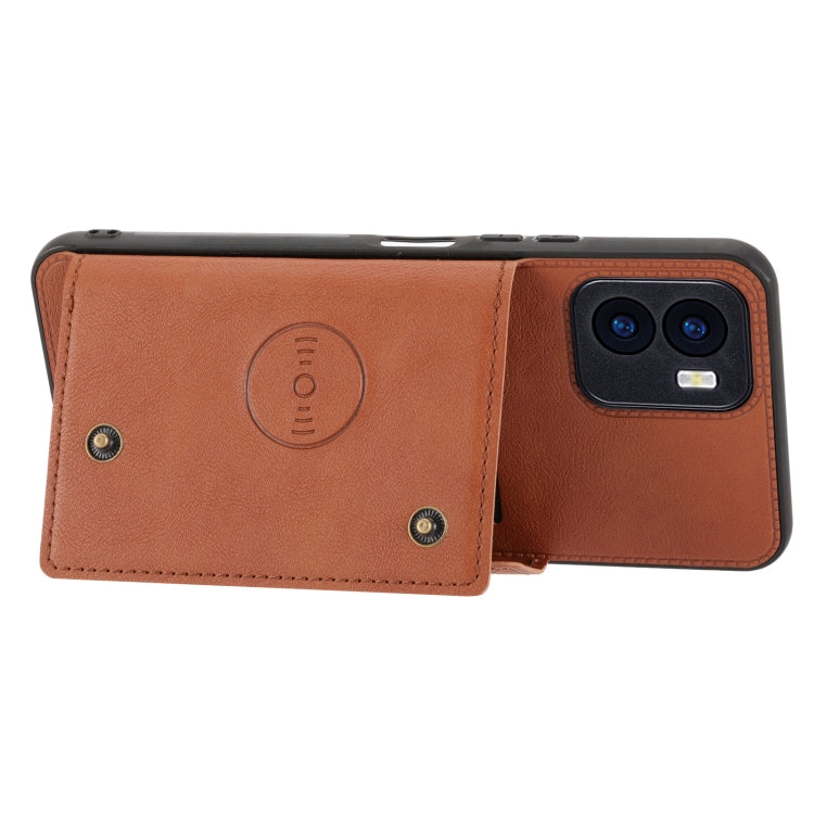 For vivo Y16 Double Buckle Magnetic Phone Case