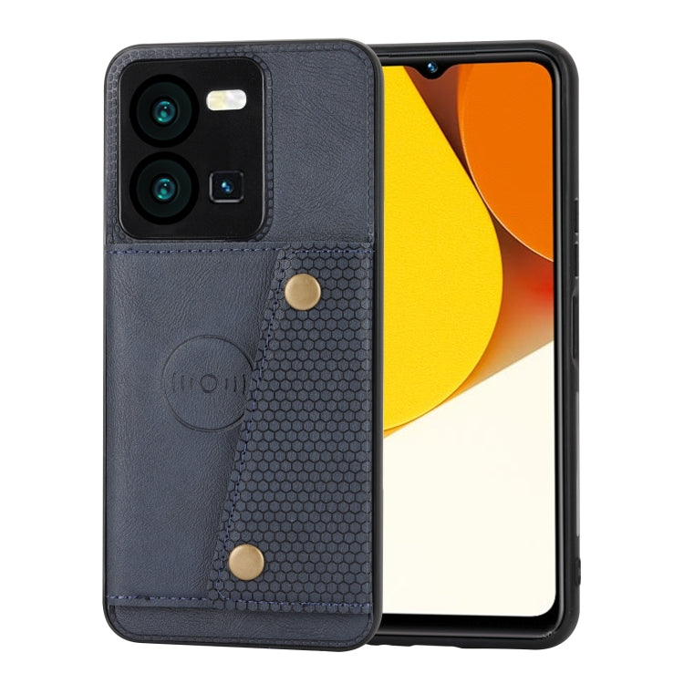 For vivo Y35 Double Buckle Magnetic Phone Case