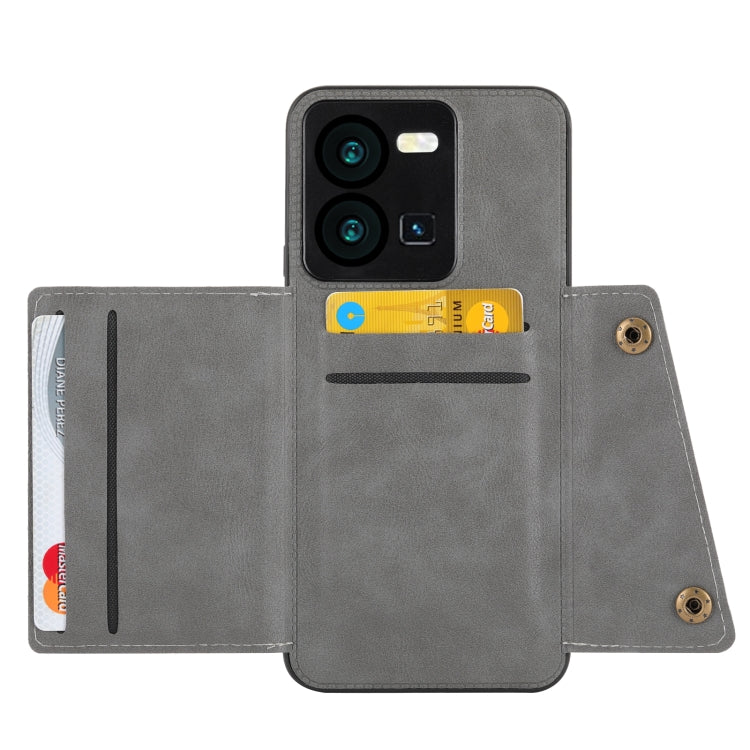 For vivo Y35 Double Buckle Magnetic Phone Case