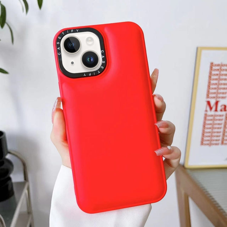 For iPhone 14 Liquid Silicone Bread Bubble Phone Case