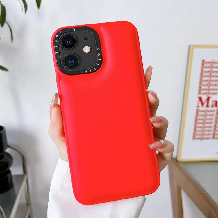 For iPhone 12 Liquid Silicone Bread Bubble Phone Case