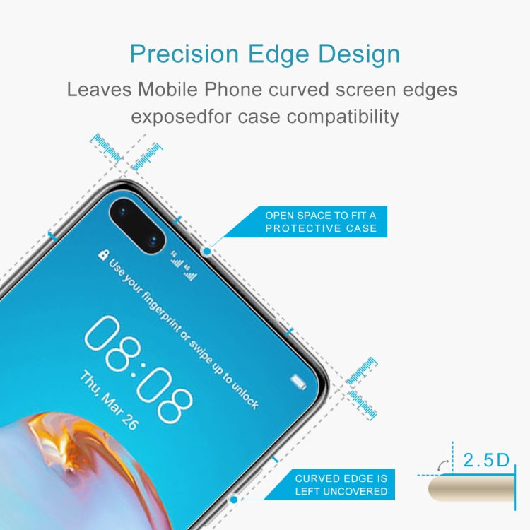 For Huawei P40 0.26mm 9H Surface Hardness 2.5D Explosion-proof Tempered Glass Non-full Screen Film