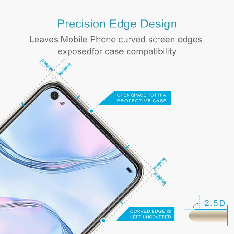 For Huawei Nova 6 se 0.26mm 9H Surface Hardness 2.5D Explosion-proof Tempered Glass Non-full Screen Film