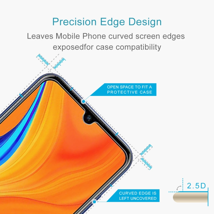 For Huawei Y6s 0.26mm 9H Surface Hardness 2.5D Explosion-proof Tempered Glass Non-full Screen Film