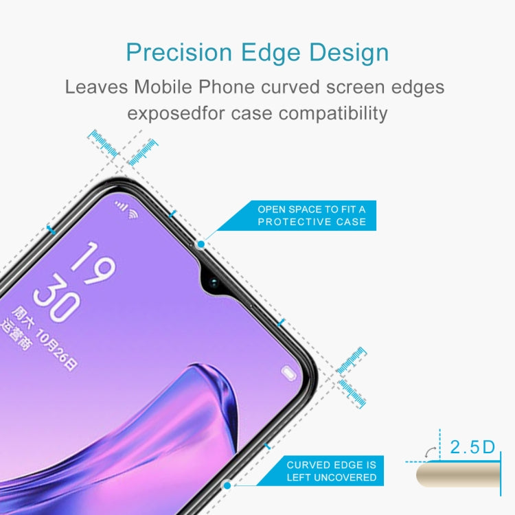 For OPPO A8 0.26mm 9H Surface Hardness 2.5D Explosion-proof Tempered Glass Non-full Screen Film