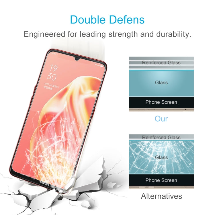 For OPPO A91 0.26mm 9H Surface Hardness 2.5D Explosion-proof Tempered Glass Non-full Screen Film