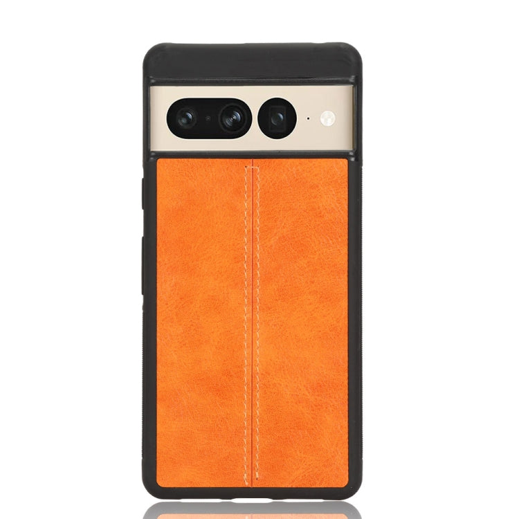 For Google Pixel 7 Pro 5G Shockproof Sewing Cow Skin Texture PC + PU + TPU Case
