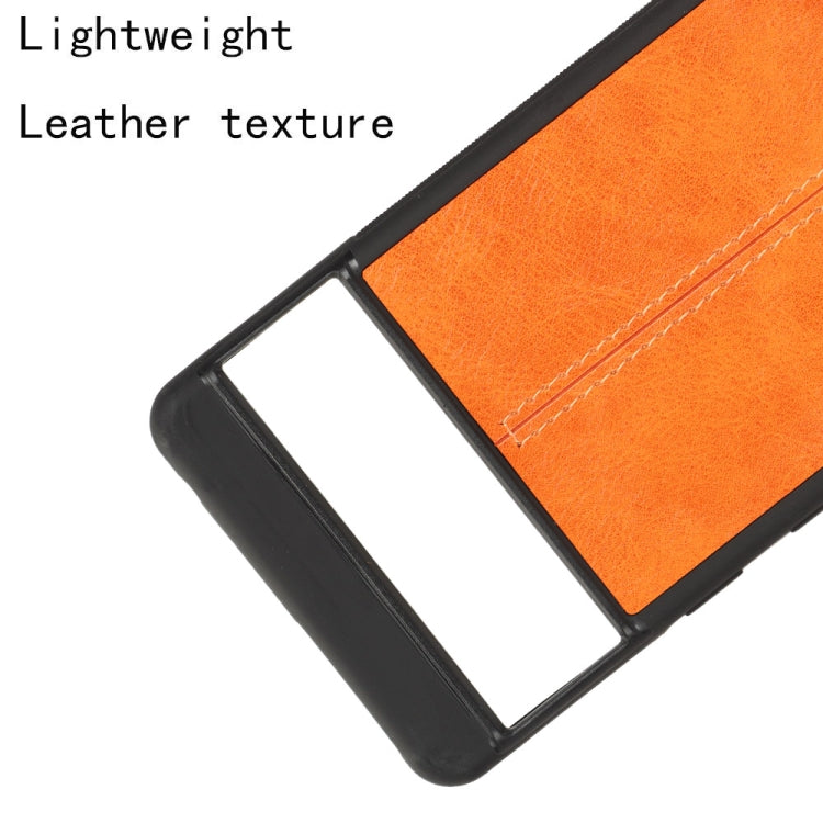 For Google Pixel 7 Pro 5G Shockproof Sewing Cow Skin Texture PC + PU + TPU Case
