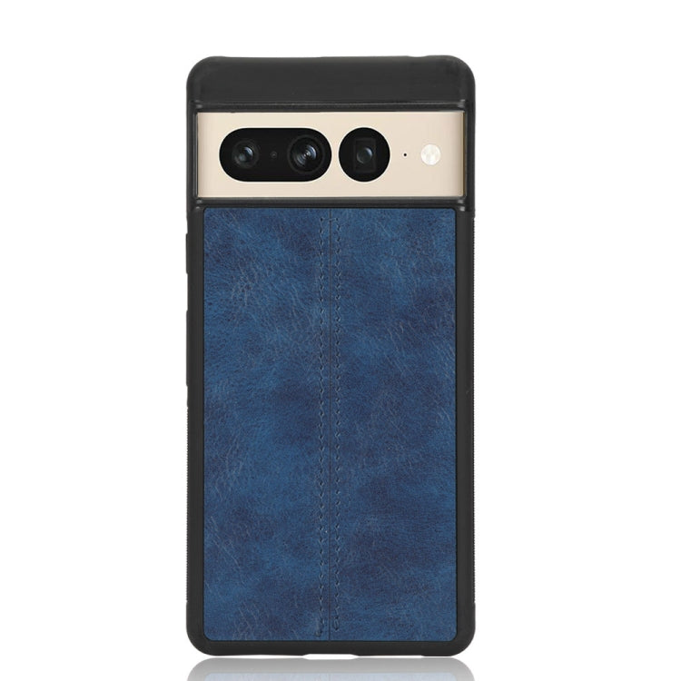 For Google Pixel 7 Pro 5G Shockproof Sewing Cow Skin Texture PC + PU + TPU Case
