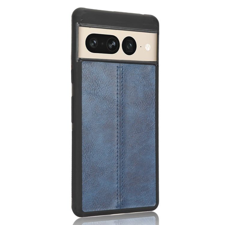 For Google Pixel 7 Pro 5G Shockproof Sewing Cow Skin Texture PC + PU + TPU Case