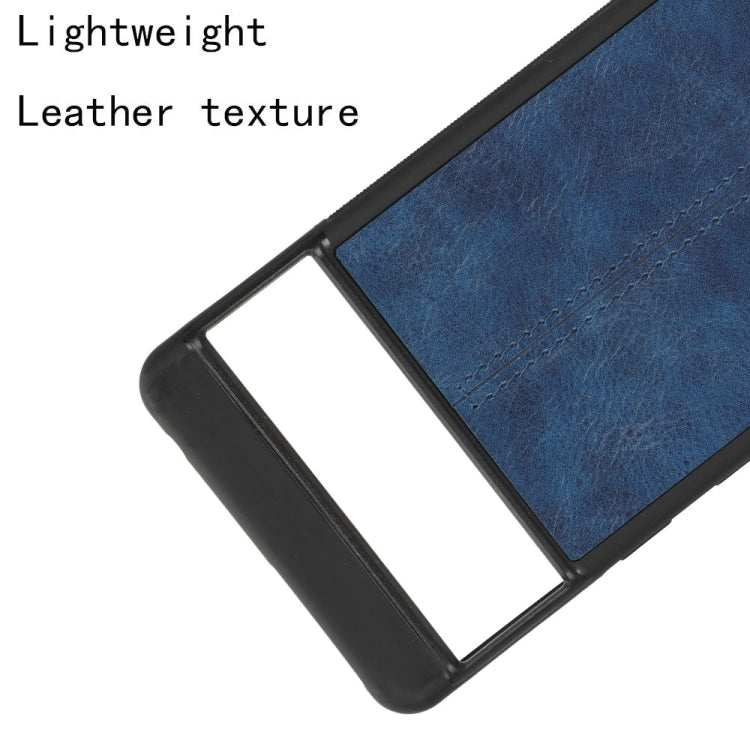 For Google Pixel 7 Pro 5G Shockproof Sewing Cow Skin Texture PC + PU + TPU Case