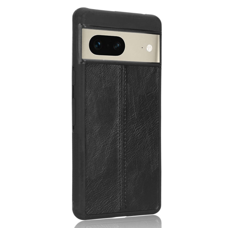 For Google Pixel 7 5G Shockproof Sewing Cow Skin Texture PC + PU + TPU Case