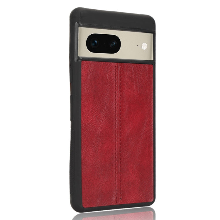 For Google Pixel 7 5G Shockproof Sewing Cow Skin Texture PC + PU + TPU Case