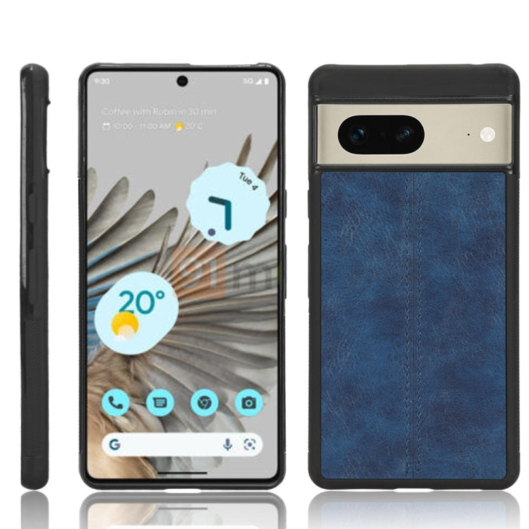 For Google Pixel 7 5G Shockproof Sewing Cow Skin Texture PC + PU + TPU Case