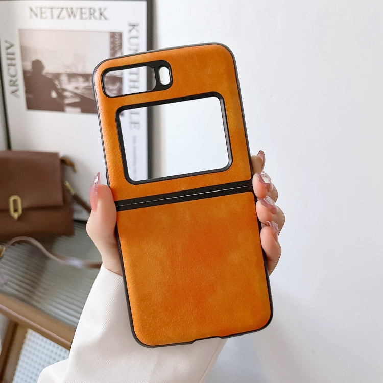 For Motorola Moto Razr 2022 Two-color Litchi Texture PU Phone Case