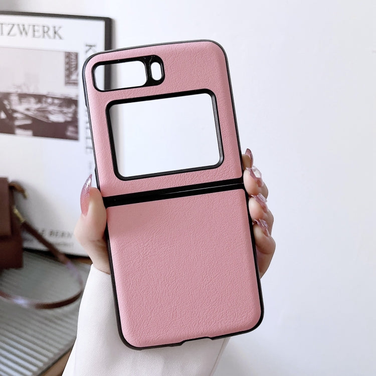 For Motorola Moto Razr 2022 Two-color Litchi Texture PU Phone Case