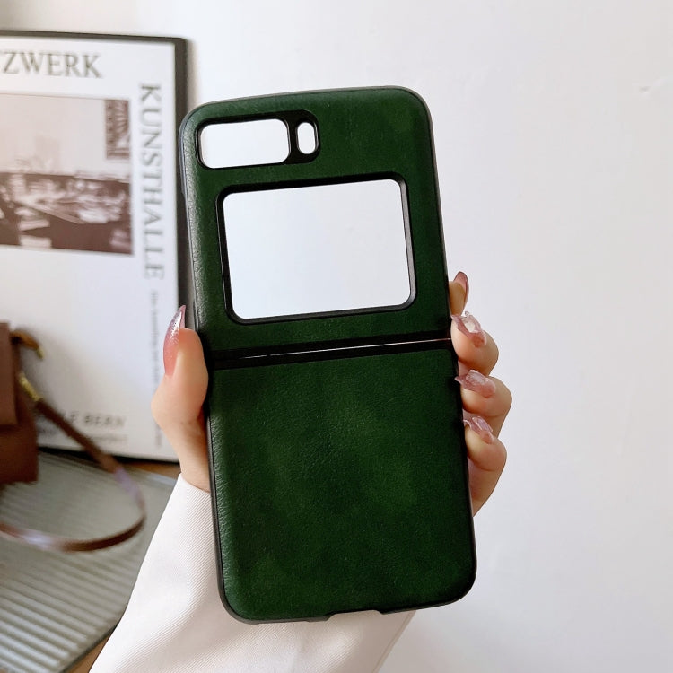 For Motorola Moto Razr 2022 Two-color Litchi Texture PU Phone Case