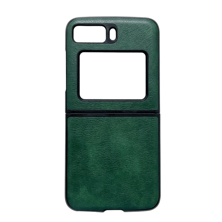 For Motorola Moto Razr 2022 Two-color Litchi Texture PU Phone Case