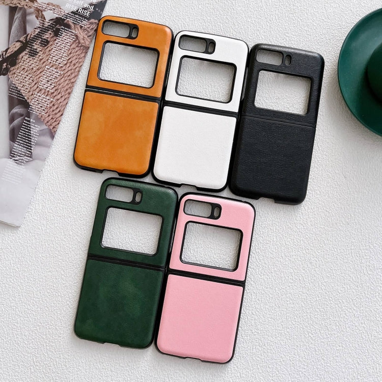 For Motorola Moto Razr 2022 Two-color Litchi Texture PU Phone Case