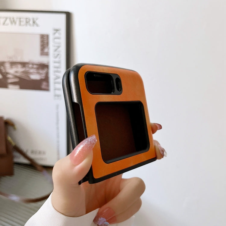 For Motorola Moto Razr 2022 Two-color Litchi Texture PU Phone Case