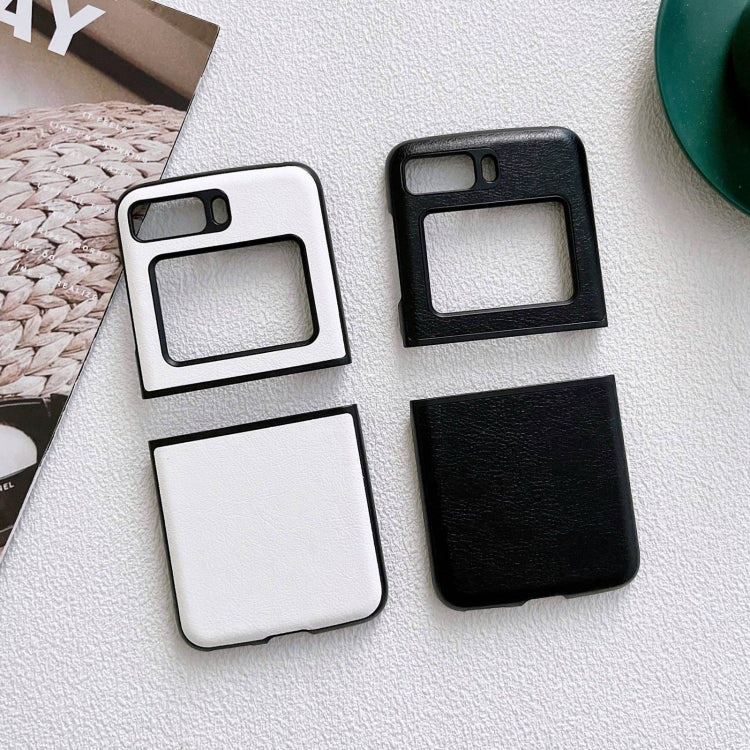 For Motorola Moto Razr 2022 Two-color Litchi Texture PU Phone Case