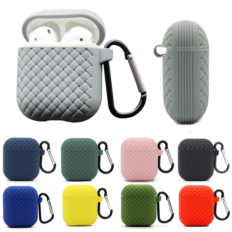 For AirPods 2 / 1 Weave Texture TPU Protective Case