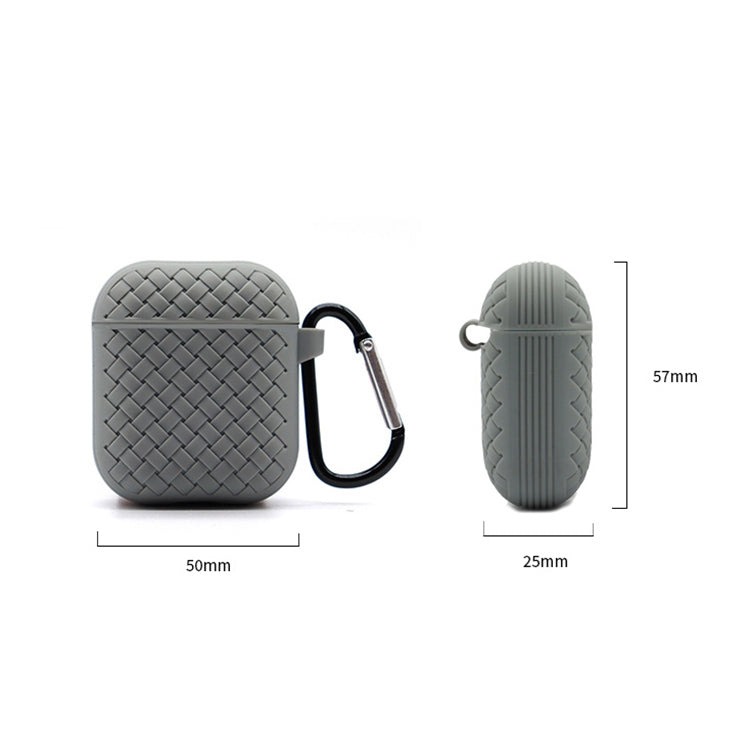 For AirPods 2 / 1 Weave Texture TPU Protective Case