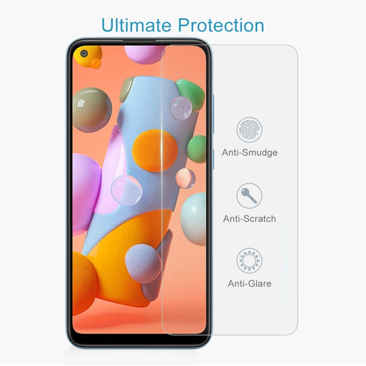 For Galaxy A11 / M11 10 PCS 0.26mm 9H Surface Hardness 2.5D Explosion-proof Tempered Glass Non-full Screen Film