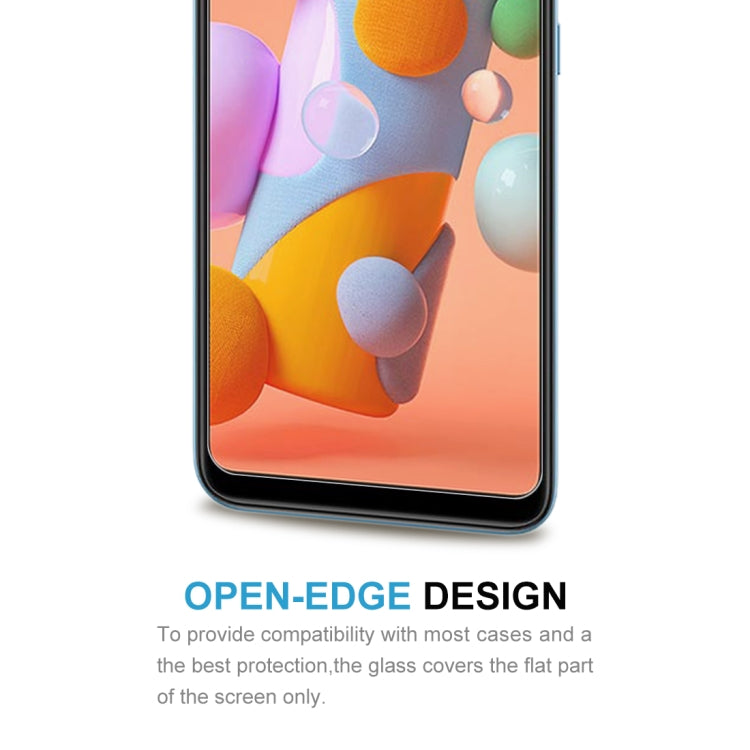 For Galaxy A11 / M11 10 PCS 0.26mm 9H Surface Hardness 2.5D Explosion-proof Tempered Glass Non-full Screen Film