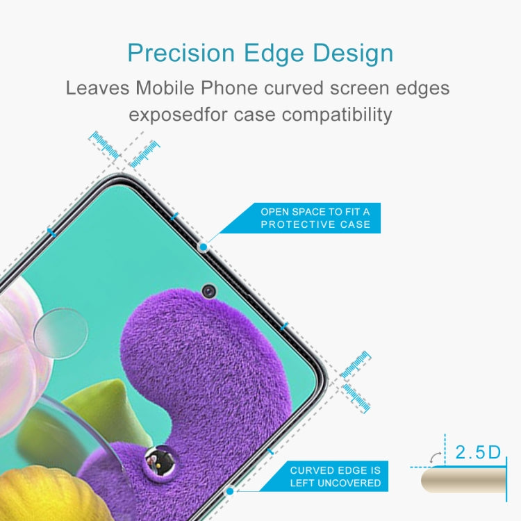 For Galaxy A51 10 PCS 0.26mm 9H Surface Hardness 2.5D Explosion-proof Tempered Glass Non-full Screen Film