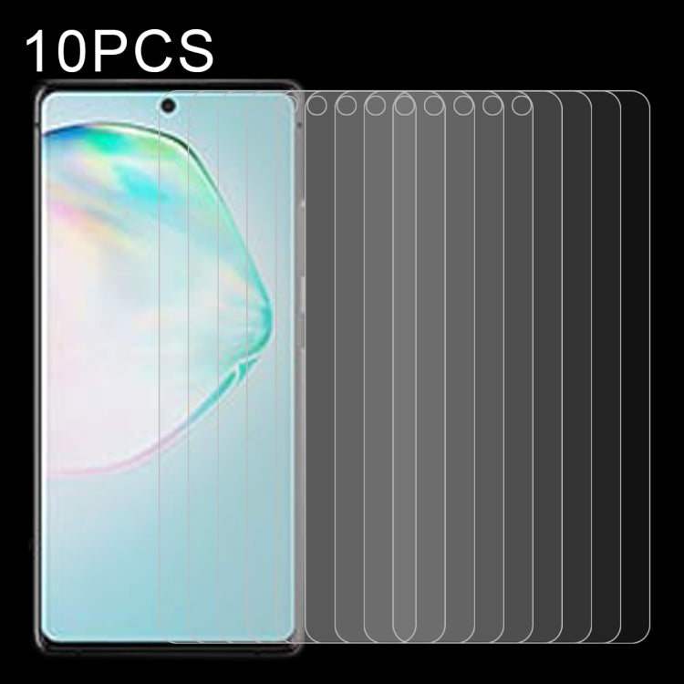 For Galaxy A91 10 PCS 0.26mm 9H Surface Hardness 2.5D Explosion-proof Tempered Glass Non-full Screen Film