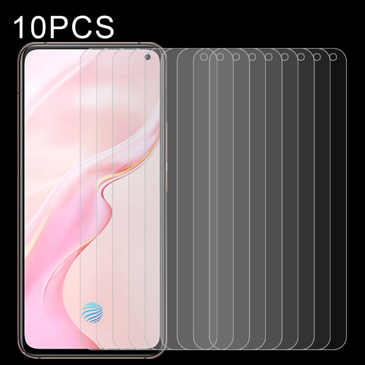 For Vivo X30 10 PCS 0.26mm 9H Surface Hardness 2.5D Explosion-proof Tempered Glass Non-full Screen Film