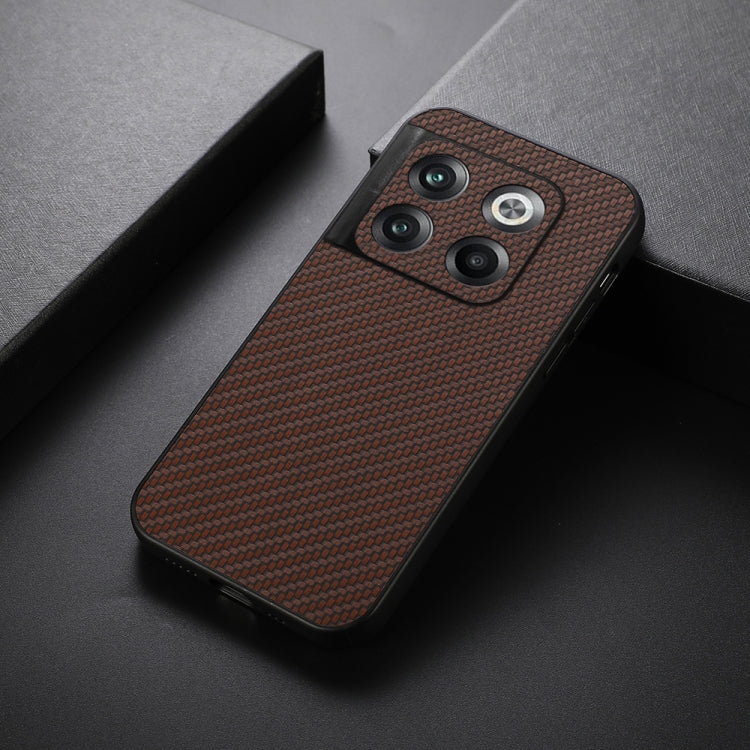For OnePlus Ace Pro / 10T Carbon Fiber Texture PU Phone Case