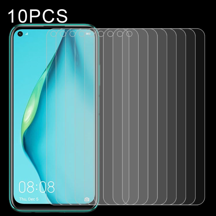 10 PCS 0.26mm 9H Surface Hardness 2.5D Explosion-proof Tempered Glass Non-full Screen Film For Huawei P40 Lite
