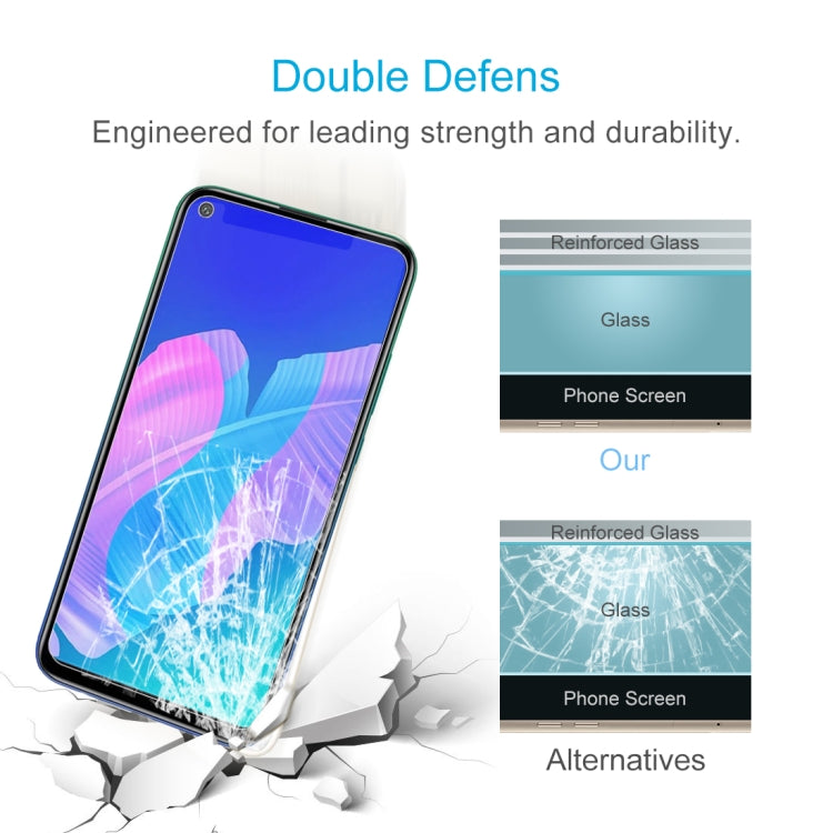 10 PCS 0.26mm 9H Surface Hardness 2.5D Explosion-proof Tempered Glass Non-full Screen Film For Huawei Y7p