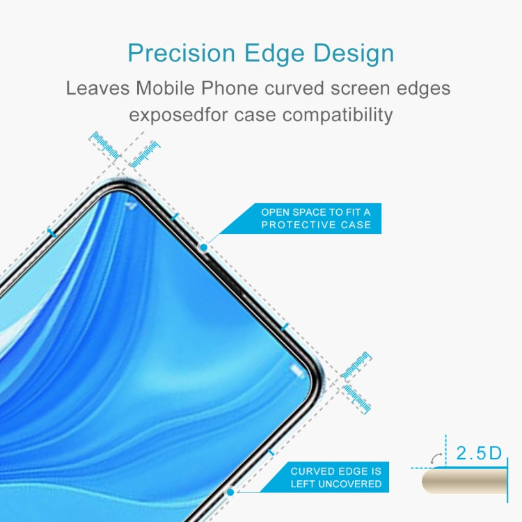 10 PCS 0.26mm 9H Surface Hardness 2.5D Explosion-proof Tempered Glass Non-full Screen Film For Huawei Y9s