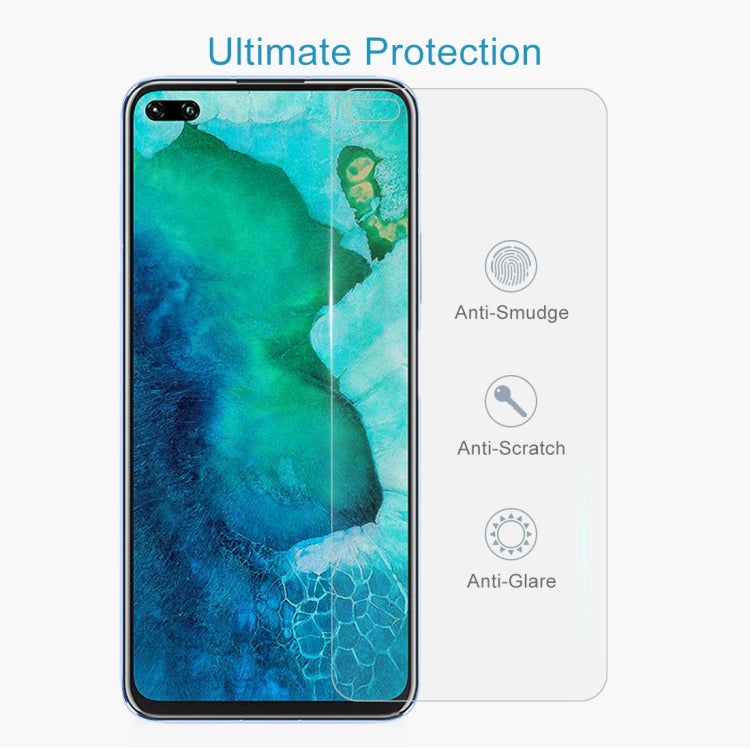 10 PCS 0.26mm 9H Surface Hardness 2.5D Explosion-proof Tempered Glass Non-full Screen Film For Huawei Honor V30