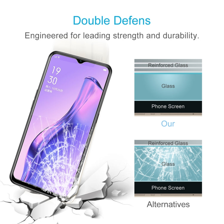 10 PCS 0.26mm 9H Surface Hardness 2.5D Explosion-proof Tempered Glass Non-full Screen Film For OPPO A31