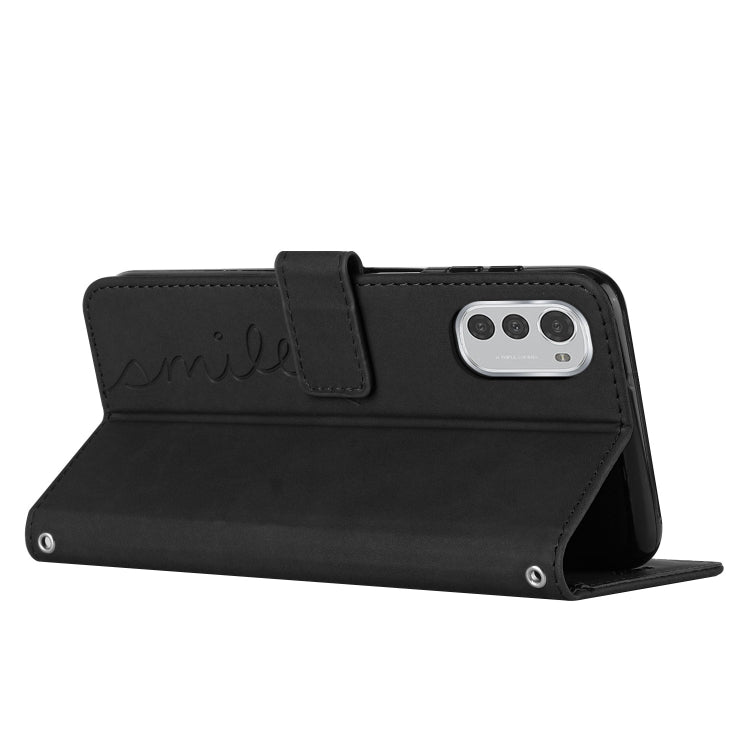 For Motorola Moto E32/E32s Skin Feel Heart Pattern Leather Phone Case