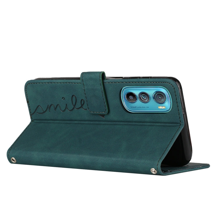 For Motorola Edge 30 Skin Feel Heart Pattern Leather Phone Case