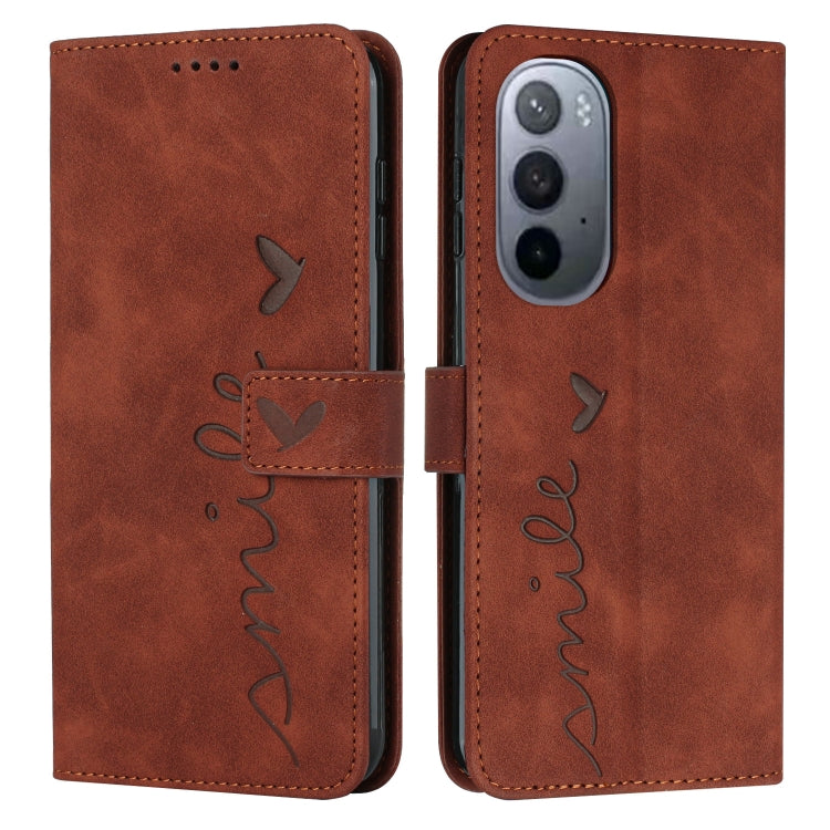 For Motorola Edge 30 Ultra 5G/X30 Pro 5G Skin Feel Heart Pattern Leather Phone Case