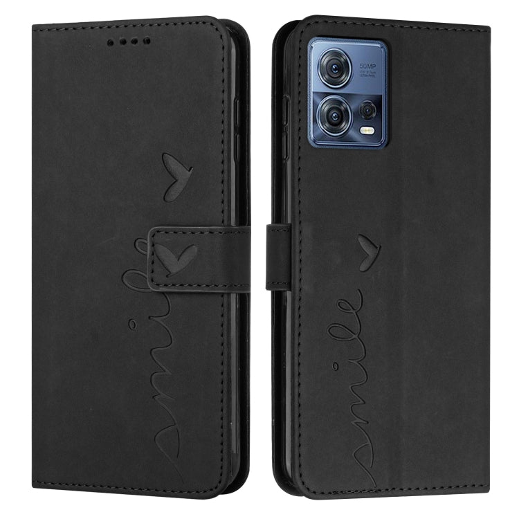 For Motorola Moto S30 Pro 5G/Edge 30 Fusion 5G Skin Feel Heart Pattern Leather Phone Case